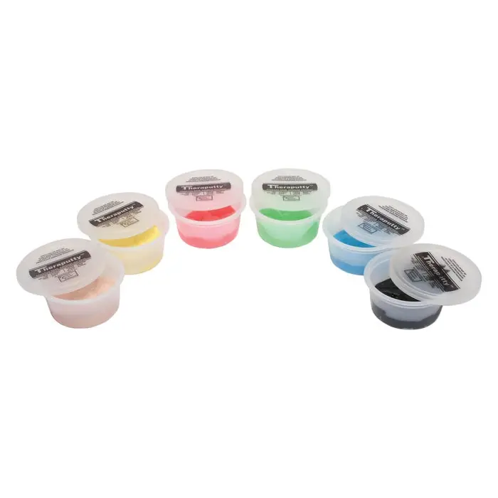 CanDo Antimicrobial Theraputty, Different Resistances, 3 Ounce, Set of 6 Fan Favorite